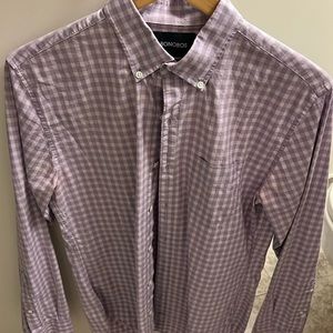 BONOBOS MENS SMALL PURPLE LONG SLEEVE CASUAL DRESS SHIRT